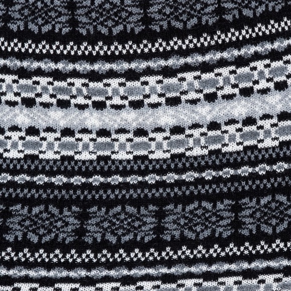 Black Fairisle Knit Mini Skirt - Picture 7 of 8